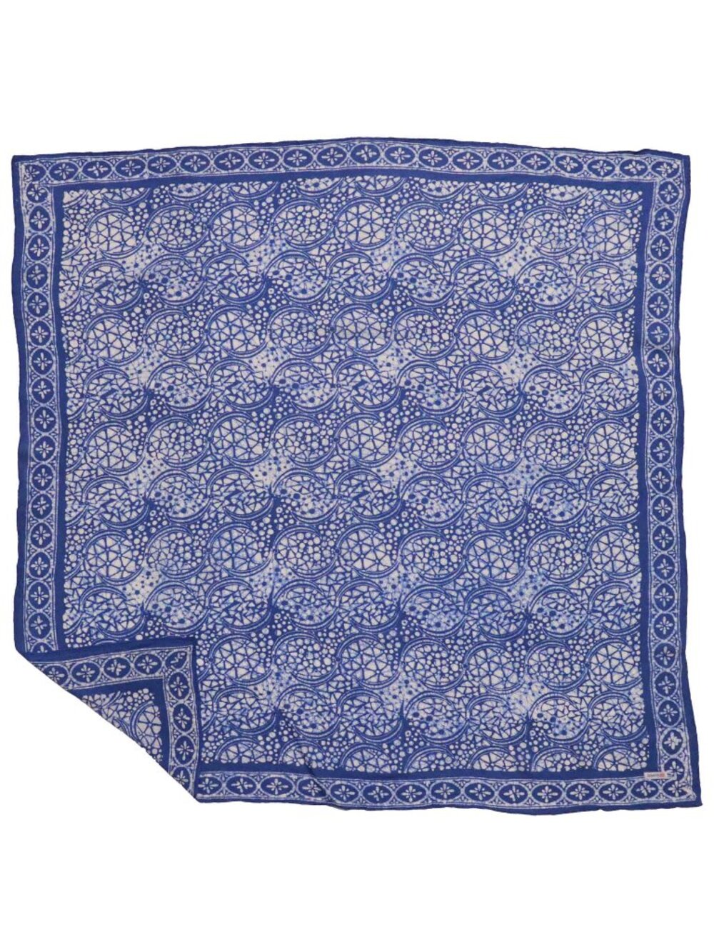 Large 39 inch Batik Bandana Blue Stone Wild Rag XL Head Scarf